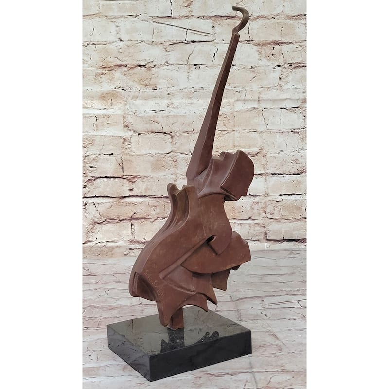 Hot Cast Home Office Window Decor Decoration Bronze Sculpture Guitar Player Dali