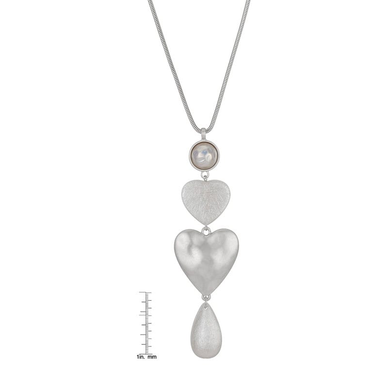 Victoria Townsend Silver Plated Adjustable Two Heart Necklace