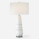 preview thumbnail 1 of 5, Uttermost Santino Crackled Ivory Table Lamp - 31" H X 17" W X 17" D