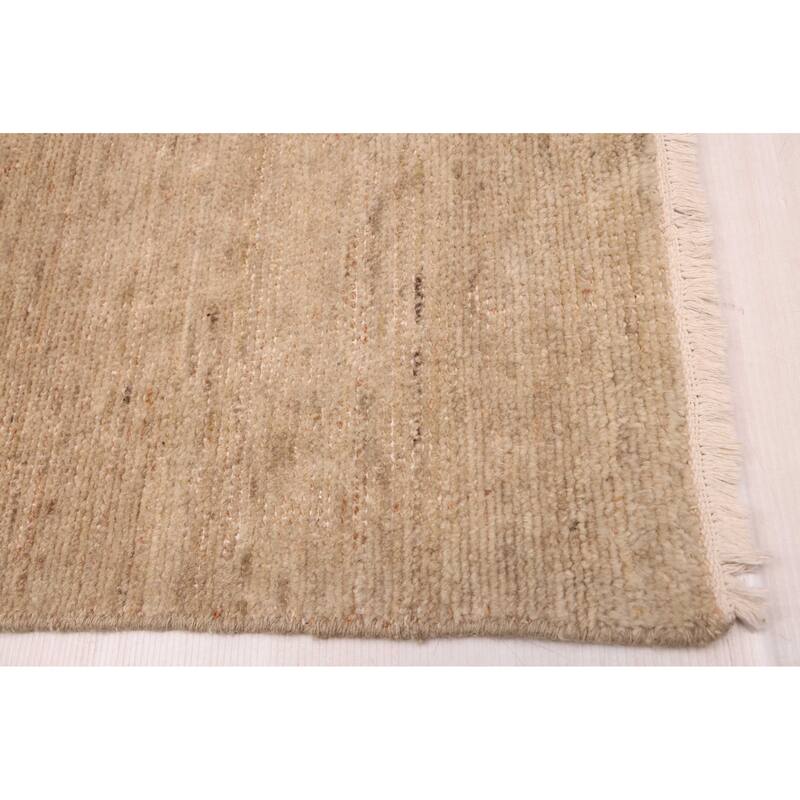 ECARPETGALLERY Hand-knotted Looma Light Khaki Wool Rug - 8'2 x 10'1