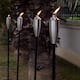 Garden Torch Set of 4 | Natural Flickering Flame Outdoor Lighting Metal Torch for Party Patio Pathway