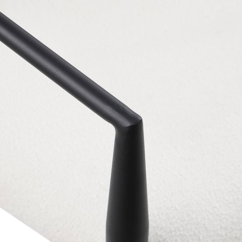 Mid-Century Modern Lambskin Dining Chairs with Toothpick Frames and Curved Backrest, for Dining Rooms and Kitchens, 2-Piece Set