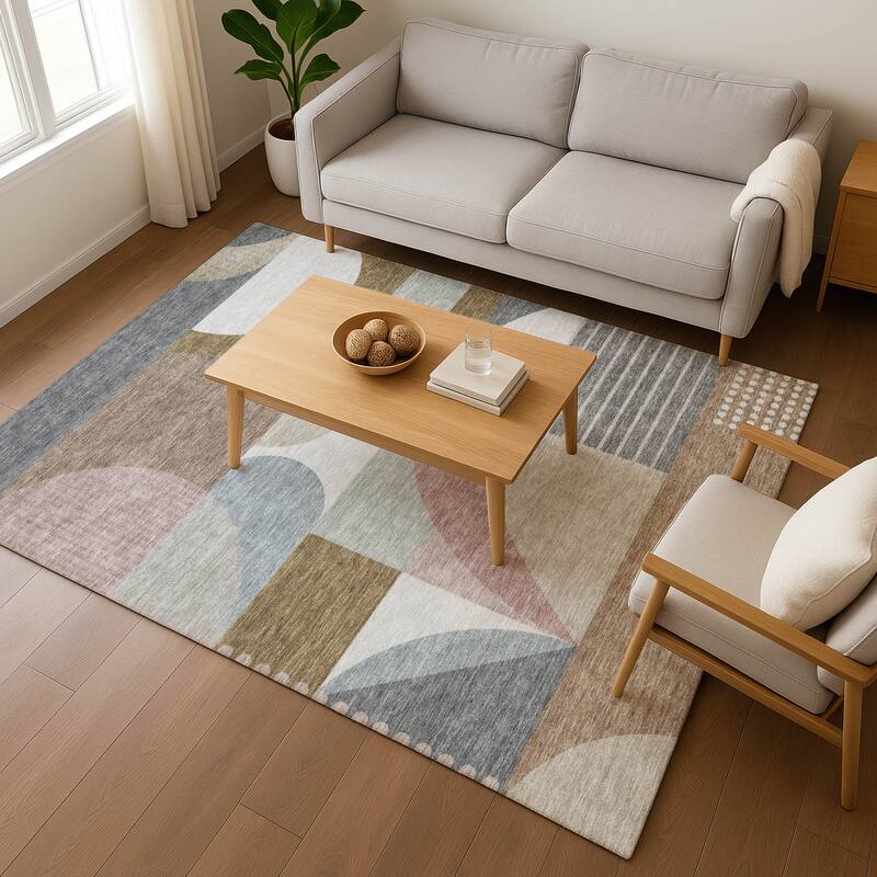 Premium Washable Super Soft Abstract Geo Mayfield Rug