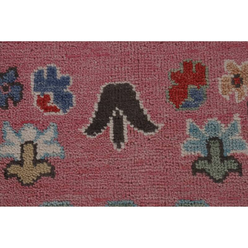 Pink Oushak Oriental Large Area Rug Handmade Wool Carpet - 9'6"x 13'9"