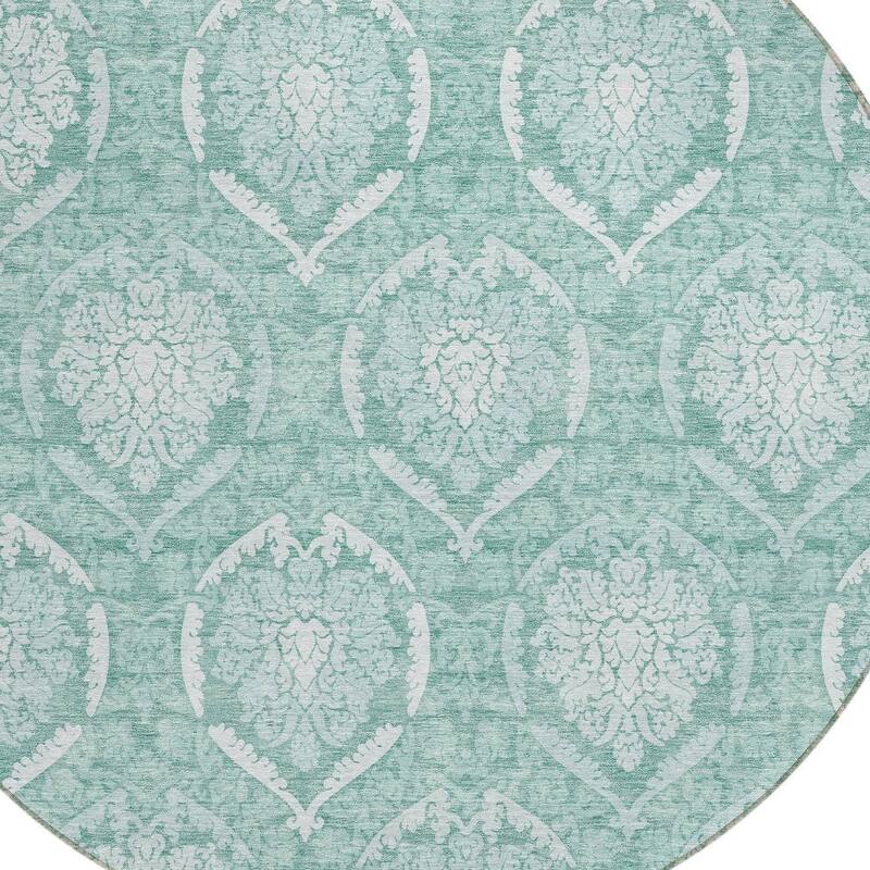HomeRoots Medallion Transitional Rectangle Outdoor Rug