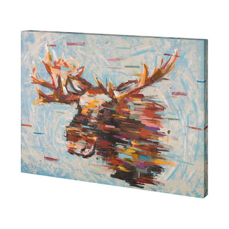 Fractal Moose (36 x 48) Canvas Art Print - Large