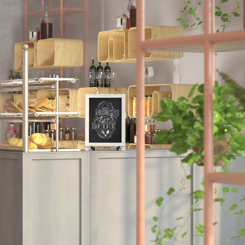 Freestanding Tabletop or Wall Mount Magnetic Chalkboard