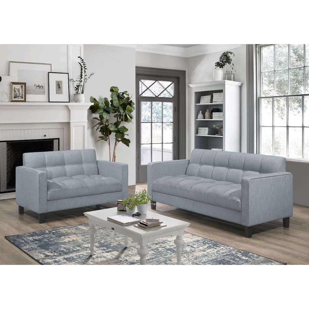 Vernal Upholstered Square Arm Loveseat / Sofa