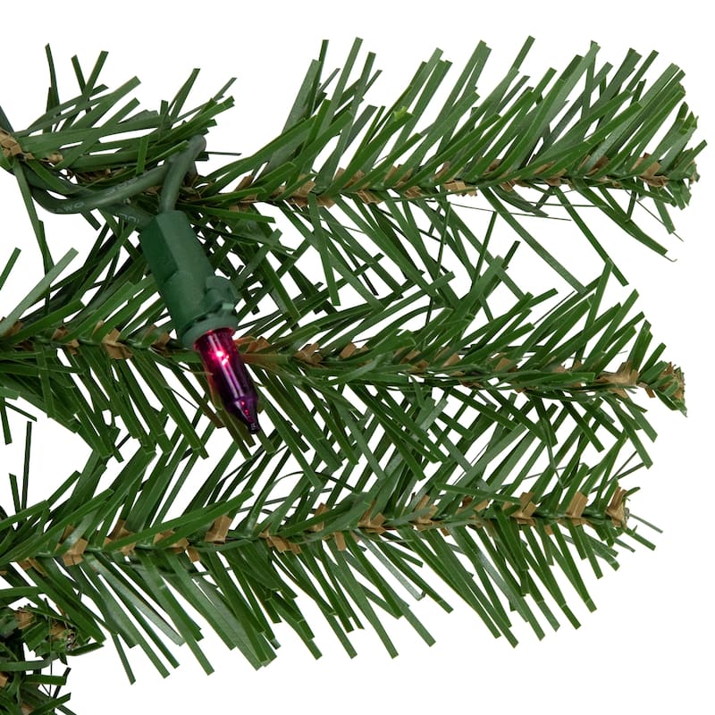 9' x 10 Pre-Lit Rockwood Pine Artificial Christmas Garland Multi Lights