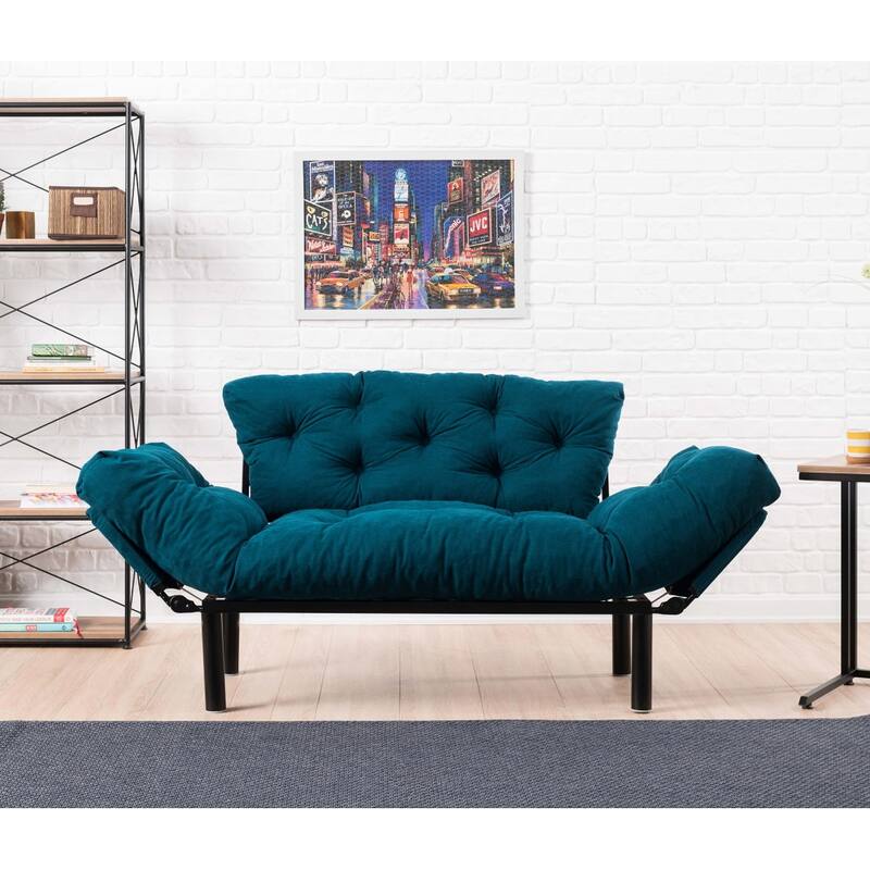 Gazapizm Metal Frame, Tufted Removable Cushions Loveseat