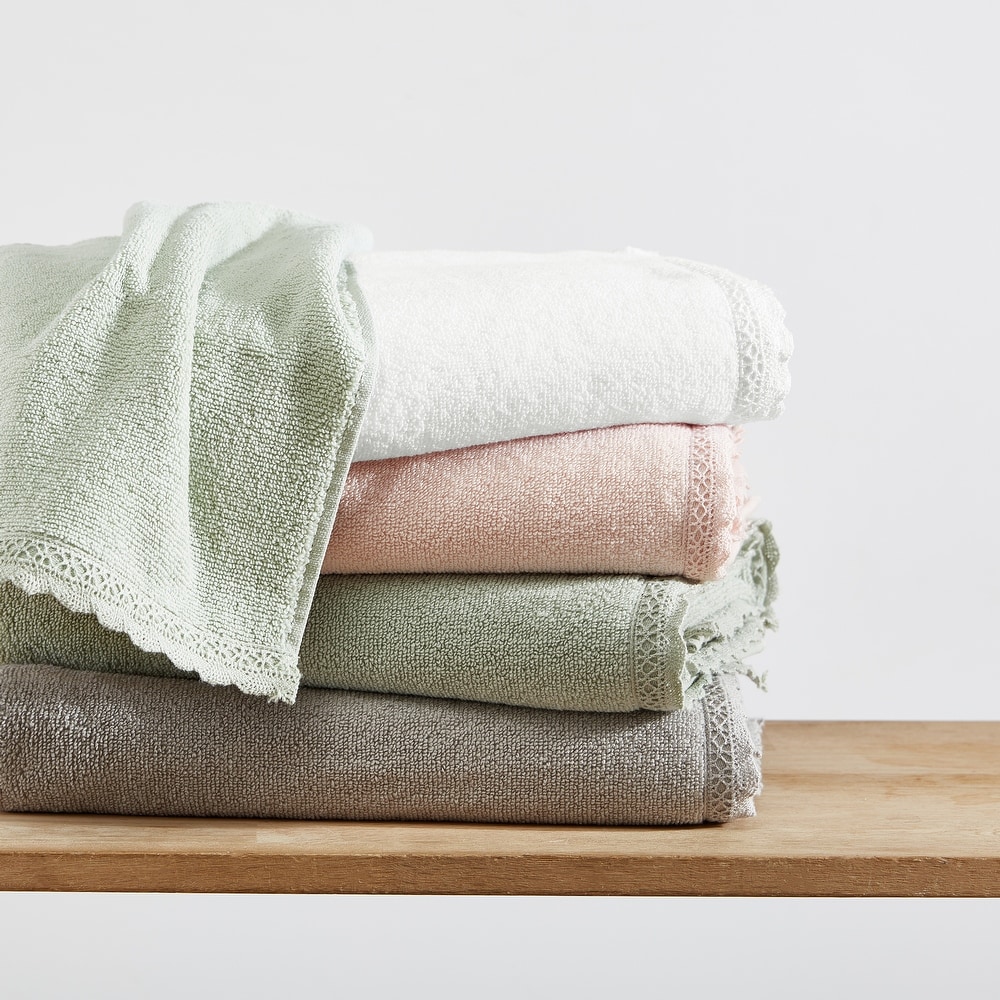 Calvin Klein Melange Solid Set of 6 Terry Towels - 2 Bath 2 Hand & 2 Wash, 100% Cotton 500 GSM (Light Grey)