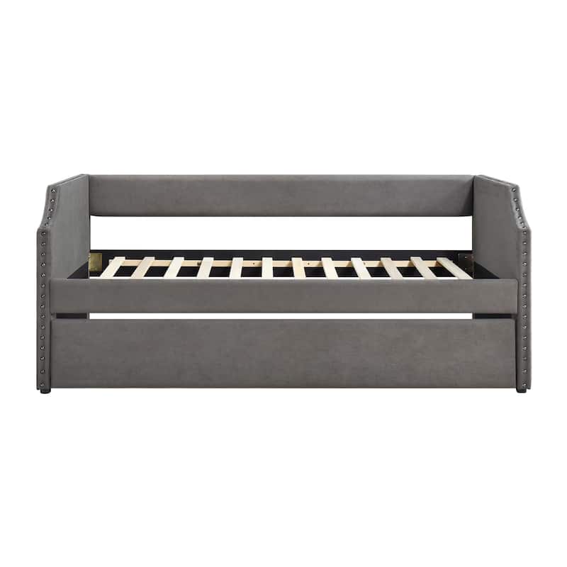 Leith Textured Fabric Daybed with Trundle