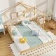 preview thumbnail 13 of 28, Gymax Wooden House Bed Twin to King Daybed w/ Safety Rails & Decorable