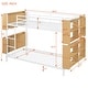 preview thumbnail 10 of 26, Twin Over Twin Metal Bunk Bed with Ladder & Storage Shelves, No Box Spring, White