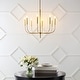 preview thumbnail 18 of 22, Collier 27.25" 8-Light Modern Mid-Century Iron LED Chandelier, by JONATHAN Y