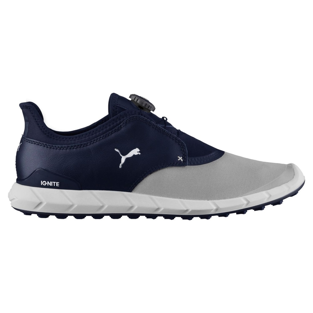 puma red white and blue golf shoes