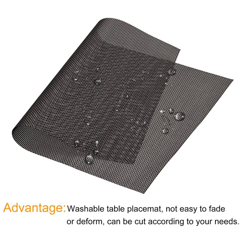 Place Mats, 450x300mm Table Mats Set of 2 PVC Washable Woven Placemat