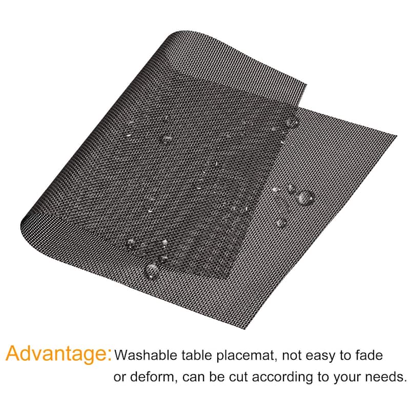 Place Mats, 450x300mm Table Mats Set of 6 PVC Washable Woven Placemat