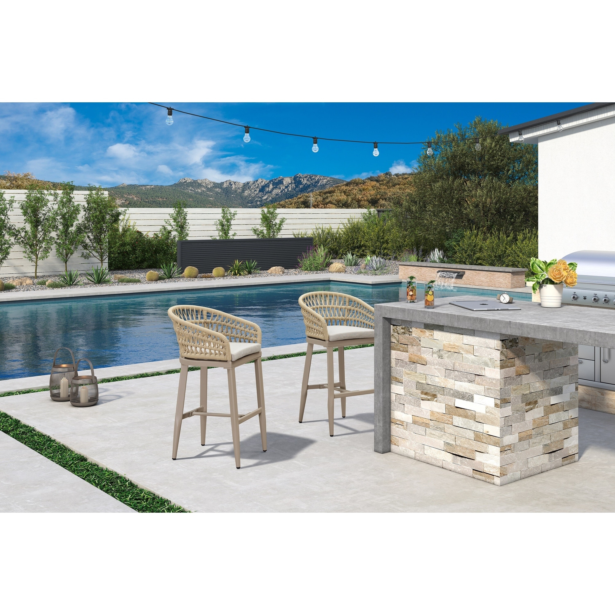Outdoor pool bar stools shop