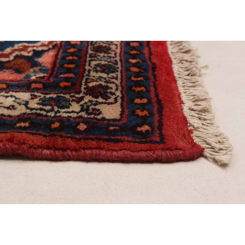 ECARPETGALLERY Hand-knotted Andelz Red Wool Rug - 3'5 x 12'11
