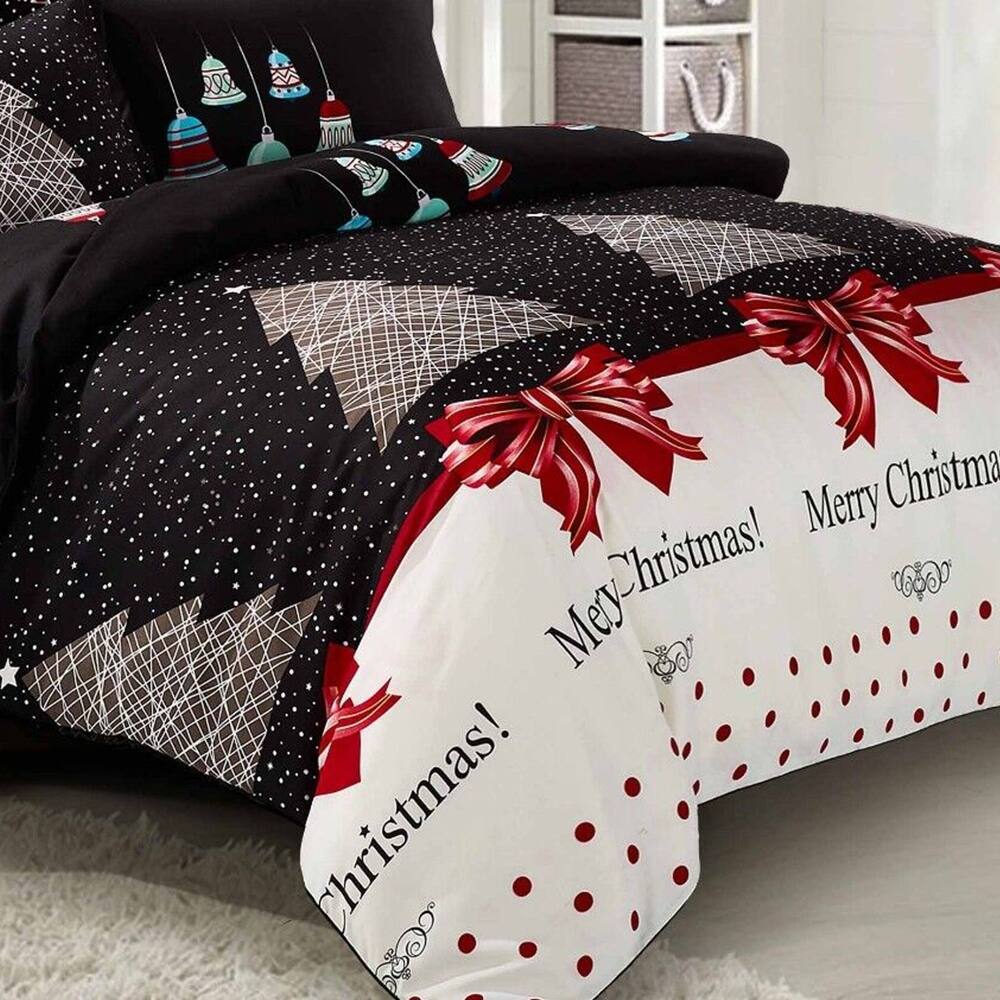 5pc King Size Christmas Duvet Cover Set Black Bed Bath & Beyond 39990554