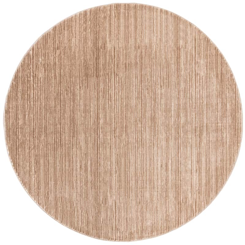 SAFAVIEH Vision Sunanda Modern Ombre Tonal Rug - 10' Round - Light Brown