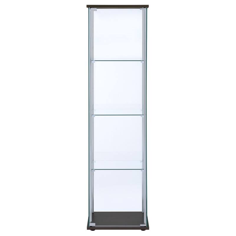 Bellatrix 4-shelf Clear Glass Curio Cabinet