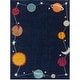 preview thumbnail 2 of 3, Mod-Tod Planet Border Kids Area Rug