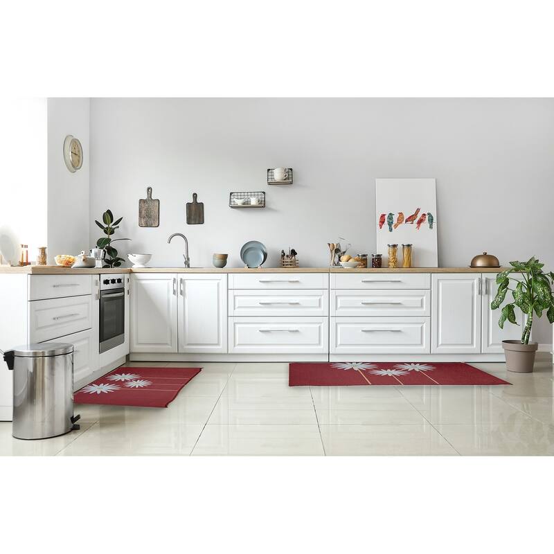 Floral Print Spring Chenille Rug