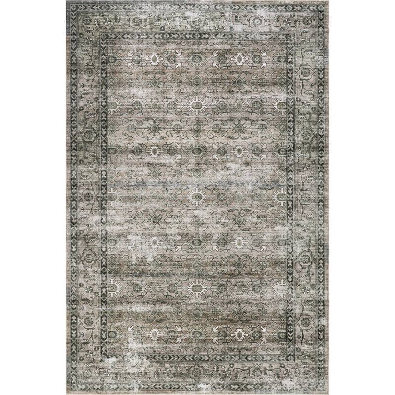 Nuloom Rania SplashGuard Medallion Machine Washable Area Rug