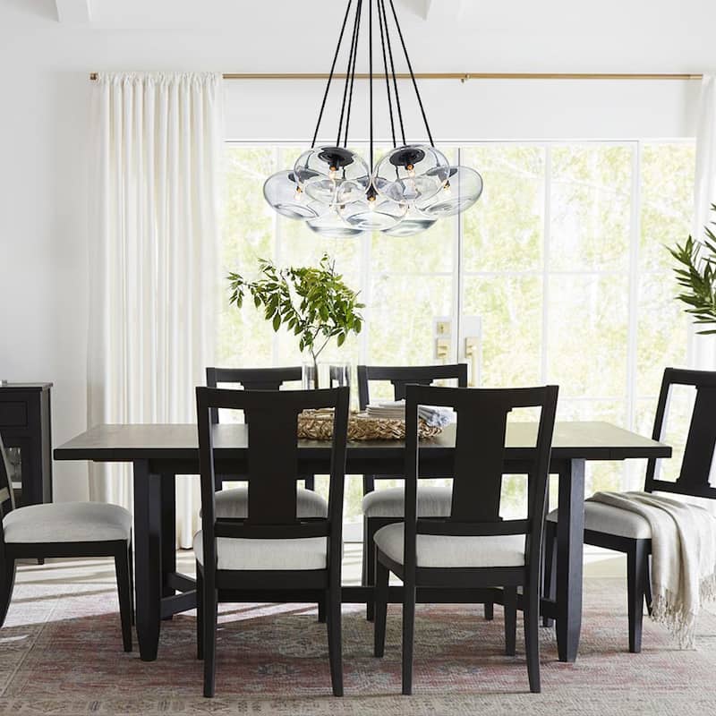 Minimalist 7-Light Glass Globe Bubble Cluster Pendant Chandelier