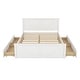 preview thumbnail 5 of 5, Queen Size Wooden Platform Bed with Four Storage Drawers and Support Legs