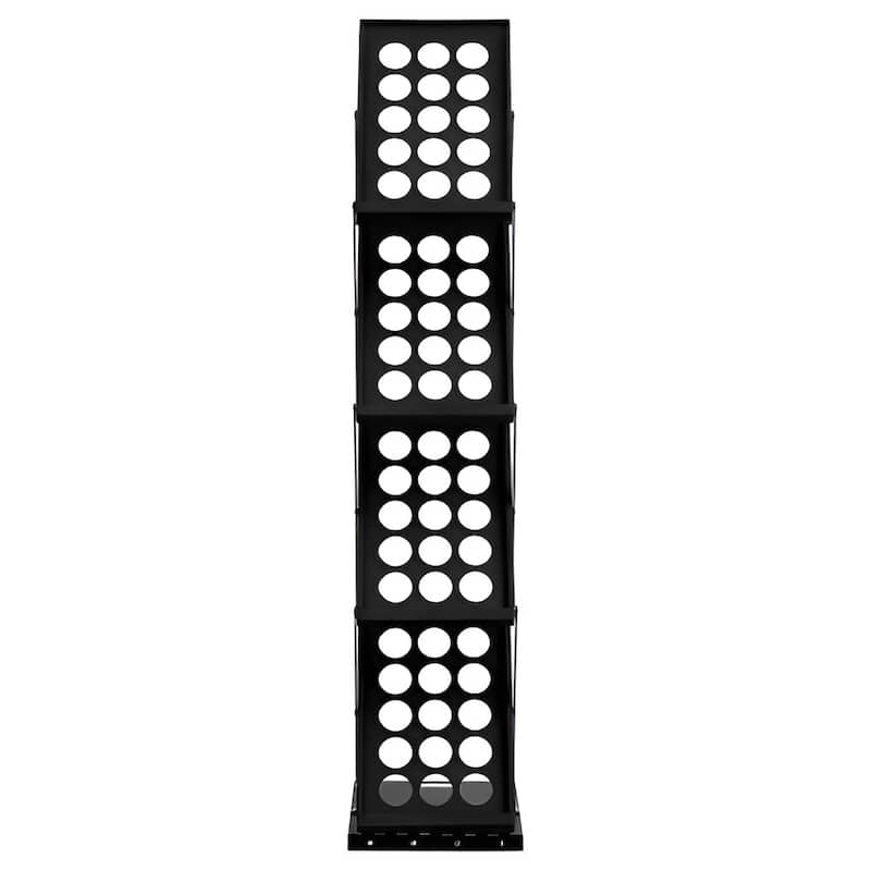 Foldable 4-Tier Magazine Rack with Carry Bag, Brochure Display Stand - 10.63 x 14.17 X 49.21 in