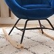 preview thumbnail 21 of 32, Modern Velvet Tufted Back Round Accent Rocking Chair for Teenager