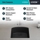 preview thumbnail 8 of 8, Lexicon Platinum 2321D Quartz Composite Single Bowl Kitchen Sink