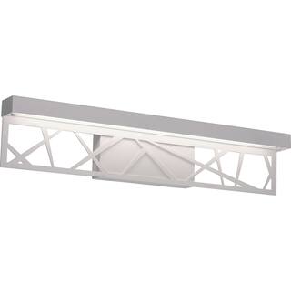 AFX Boon - 24" Vanity Light Fixture - White Finish - White Glass Shade