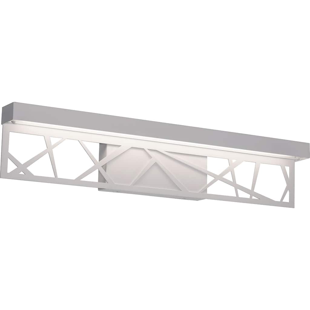 AFX Boon - 24" Vanity Light Fixture - White Finish - White Glass Shade