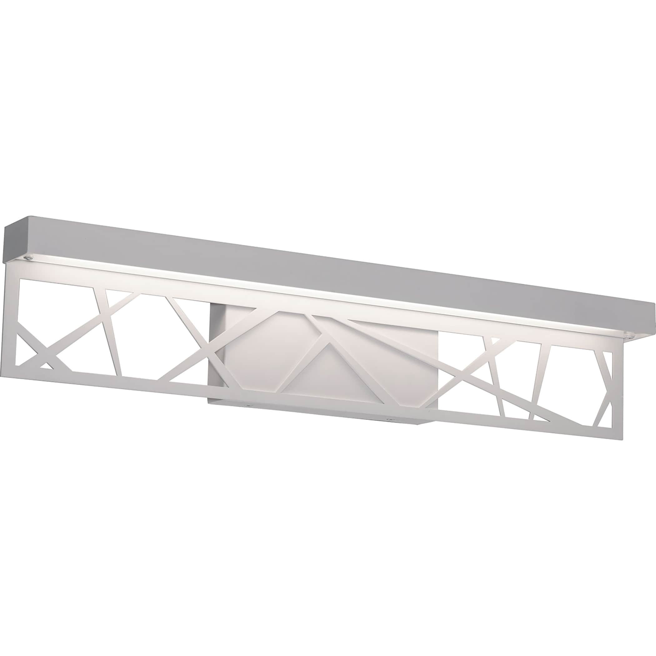 AFX Boon - 24" Vanity Light Fixture - White Finish - White Glass Shade