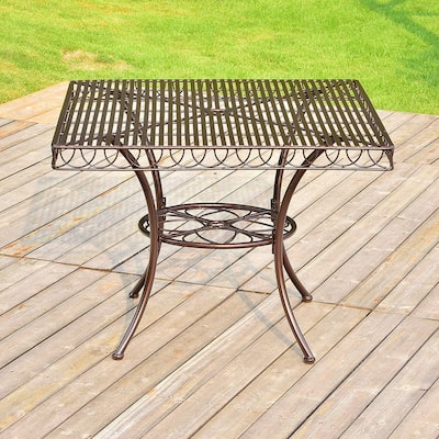 Maykoosh Iron Dining Table - 40" Square, Durable Design, Stylish Dining Room Furniture, Easy Assembly - 40