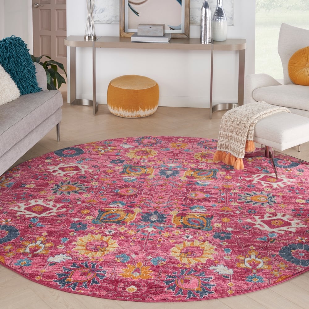 Nourison Passion Boho French Country Floral Area Rug.