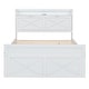 preview thumbnail 7 of 16, Full Size Wooden Bed w/ Storage Headboard w/ Outlets, Extendable Bed with Twin Size Trundle w/ Three Storage Drawers,White