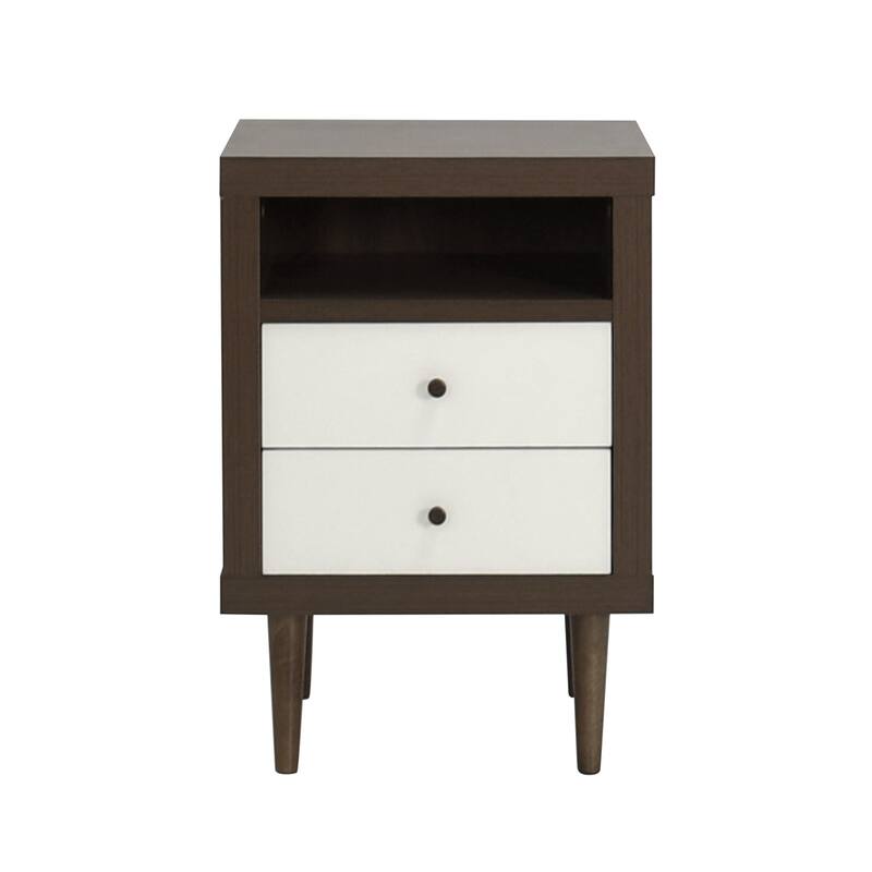 Nystrom Mid Century Modern 2 Drawer Nightstand by Christopher Knight Home