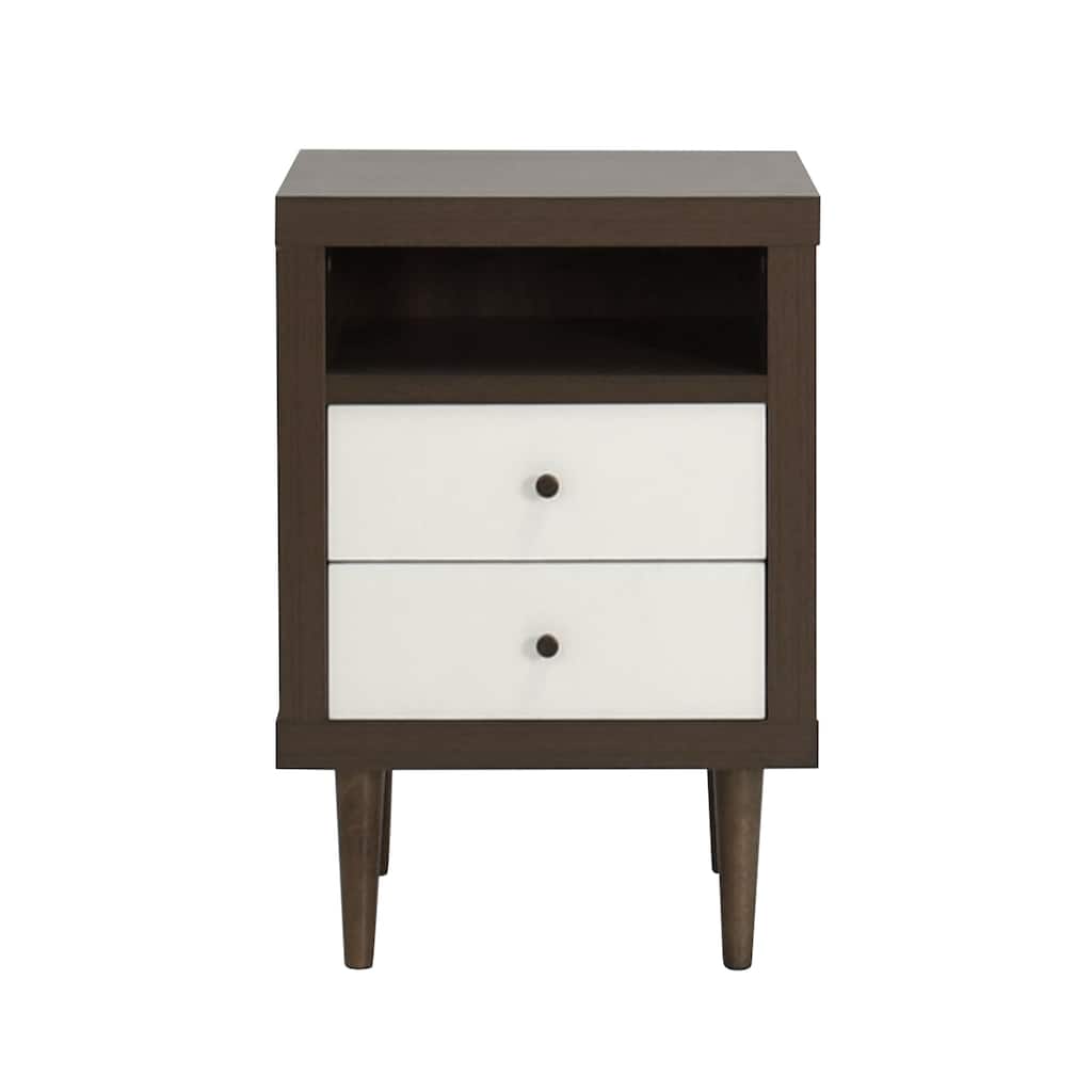 Nystrom Mid Century Modern 2 Drawer Nightstand by Christopher Knight Home