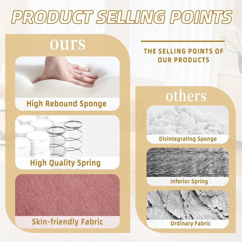 6-in-1 Folding Memory Foam Sleeper Sofa Bed Chenille Floor Chaise Lounge Couch with Side Pocket, Removable & Washable Cover