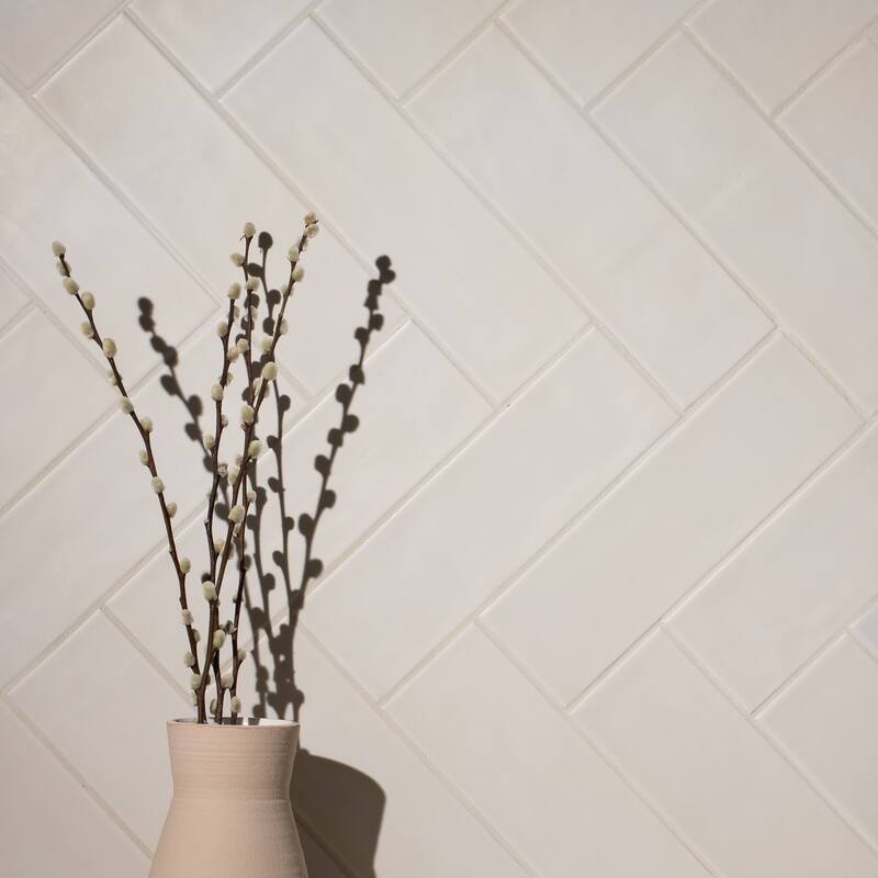 Bedouin 3.5 in. x 12 in. Ceramic Subway Wall Tile - 3.5 in. x 12 in. - Off White Matte