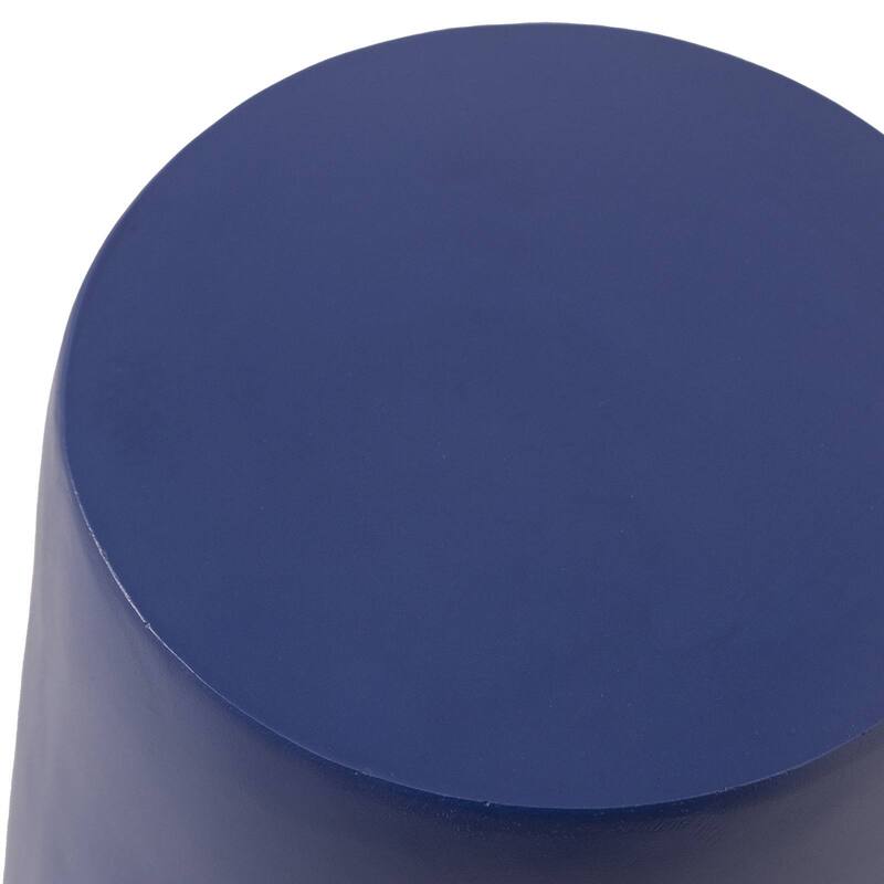 14" Round Side Table in Fiberstone with Tapered Base Design Glint Collection