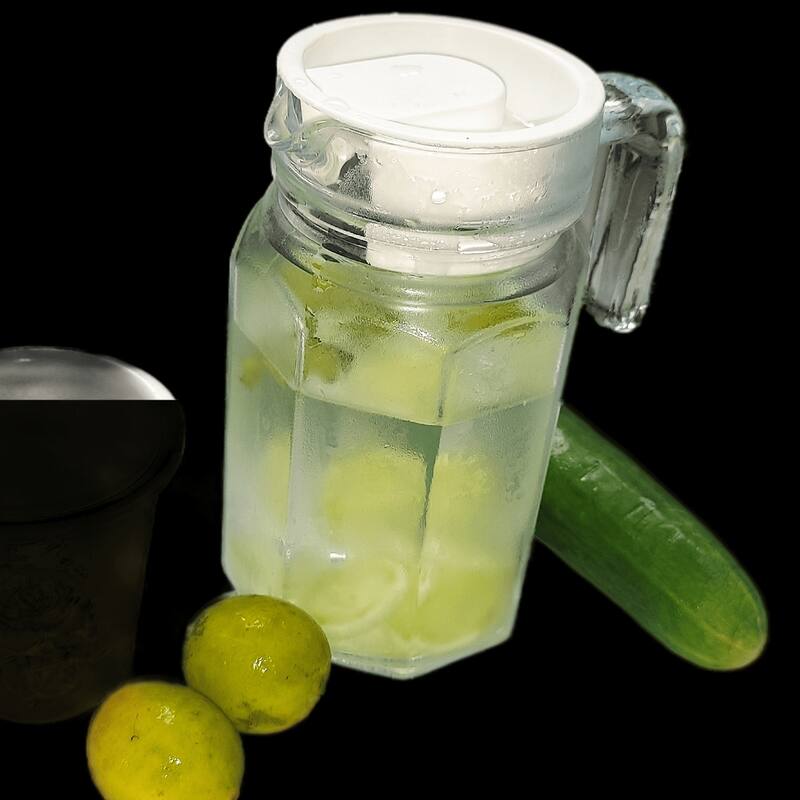 Acrylic Beverage Drink Pitcher with Lid, Juice Pitcher Water Jug - Clear - 37.2oz