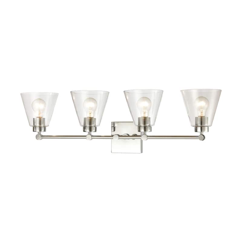 Elk Home East Point Polished Chrome With Clear Glass 4 Light Vanity