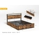 preview thumbnail 5 of 6, Queen Platform Bed Frame with 8 Spacious Storage Drawers, LED Headboard Featuring Charging Station with USB