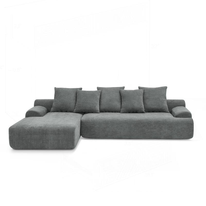 Versatile Modular Sectional Sofa for Various Spaces with Soft Velvet Upholstery